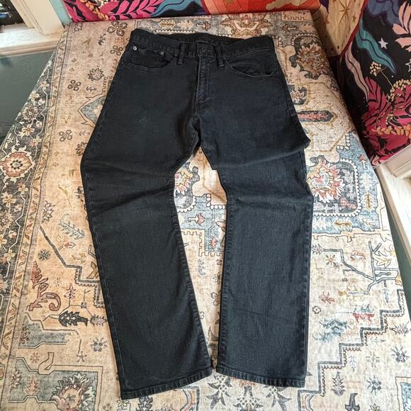 Polo Ralph Lauren Black Jeans Men's Straight Leg Size 32 X 30 - Picture 1 of 11